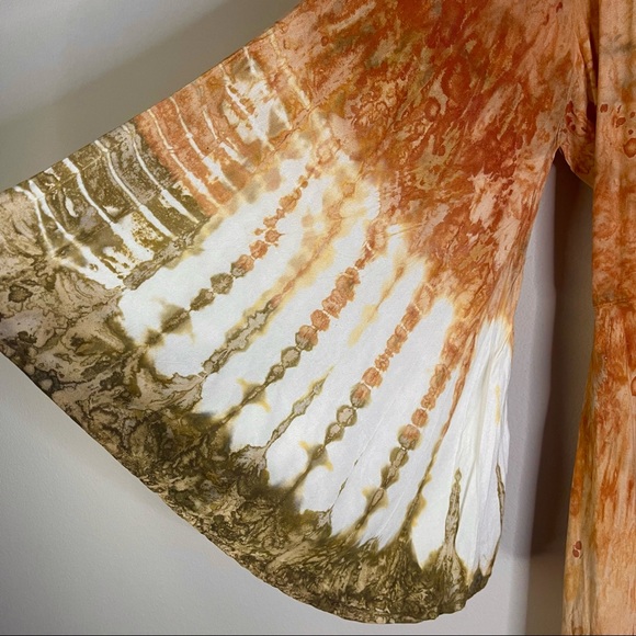 Island Tribe | Bohemian Berkeley Tie Dye Wrap Maxi Dress - One Size - Picture 6 of 7